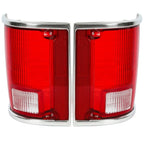 Left & Right Tail Light Lens for Chevrolet C10 C20 C30 Suburban Jimmy (1973-1991)