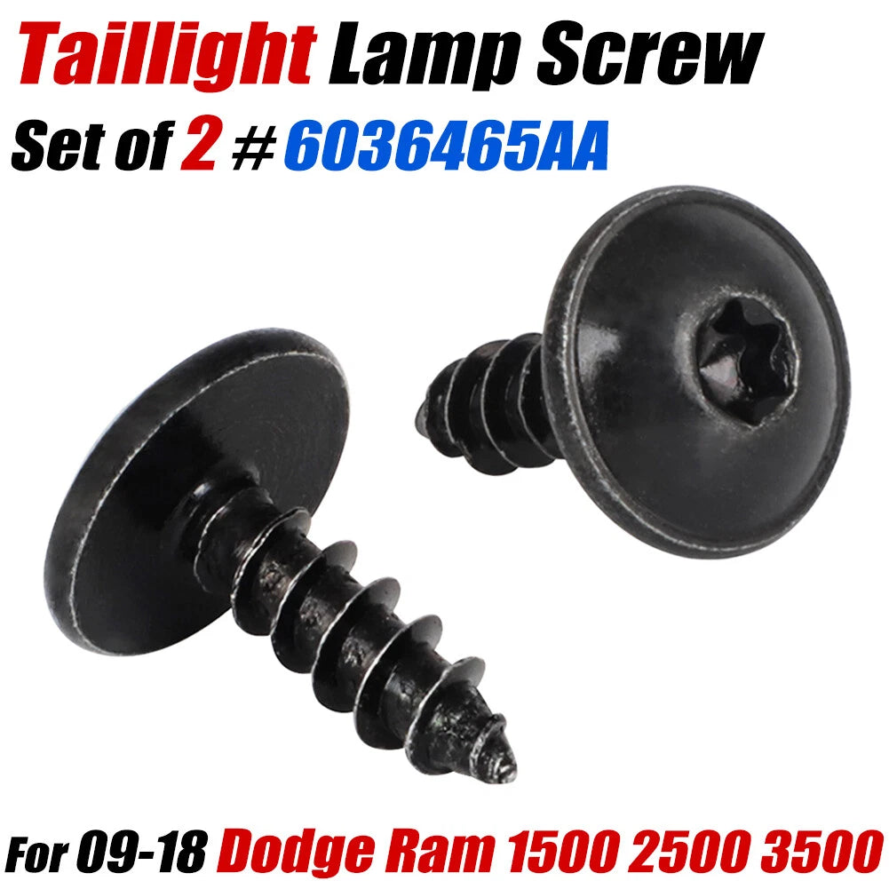 Set of 2 Taillight Lamp Screws for Dodge Ram 1500 2500 3500 (2009–2018) #06036465AA
