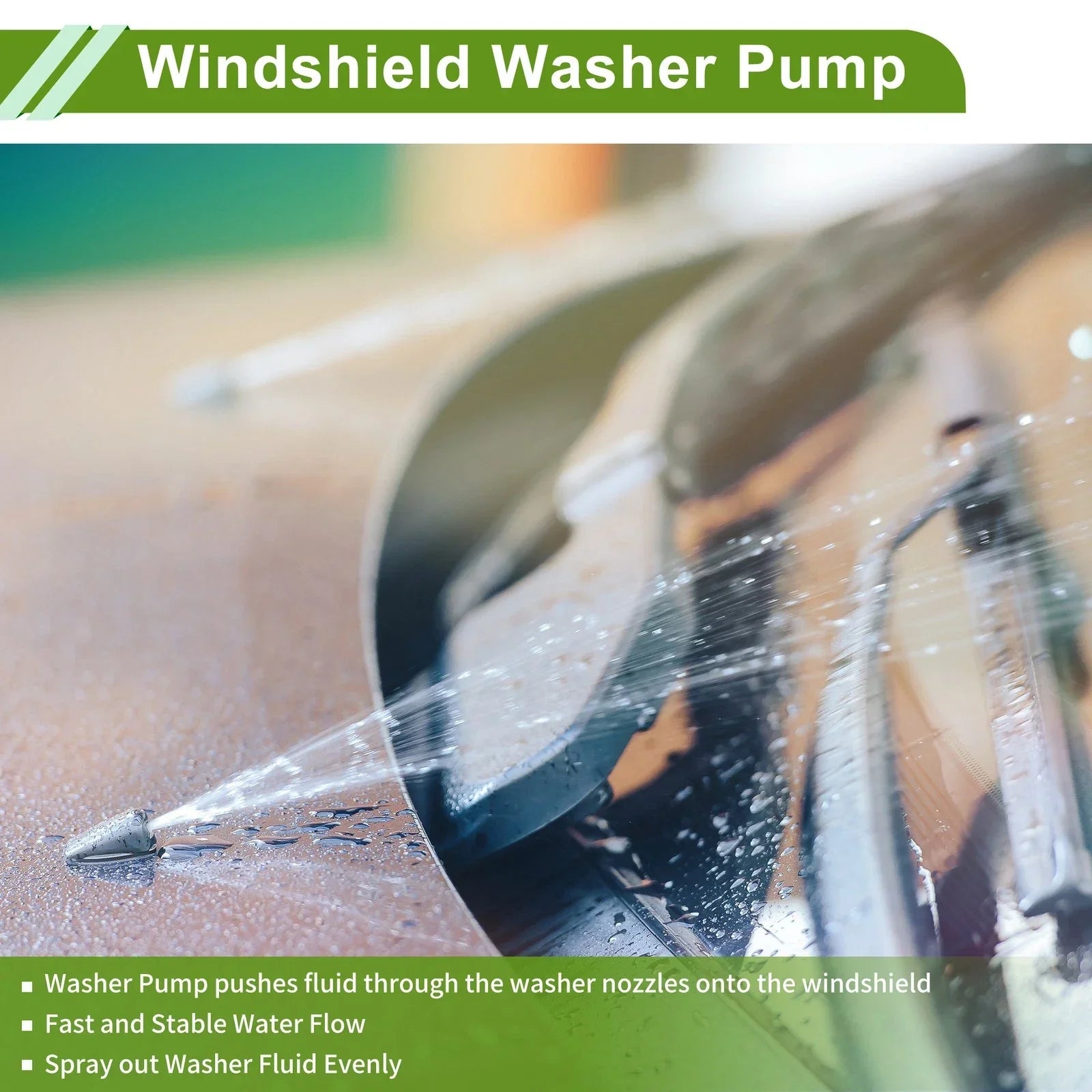 Windshield Washer Pump w/Grommet for BMW 528i Sedan E12 (2009-2017)