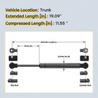 2X Rear Trunk Lift Supports for Ford Mustang (1994–2004)