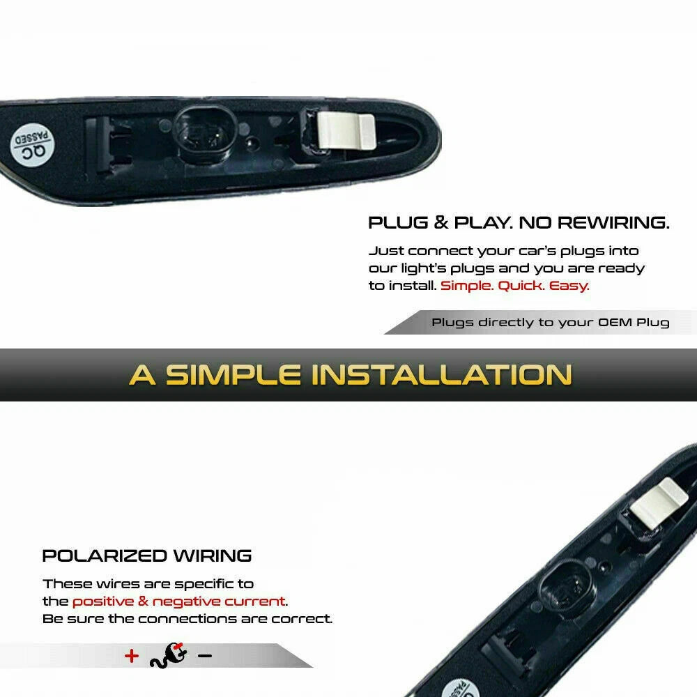 Smoked Lens Amber LED Side Marker Lights for BMW 1 3 5 X Series