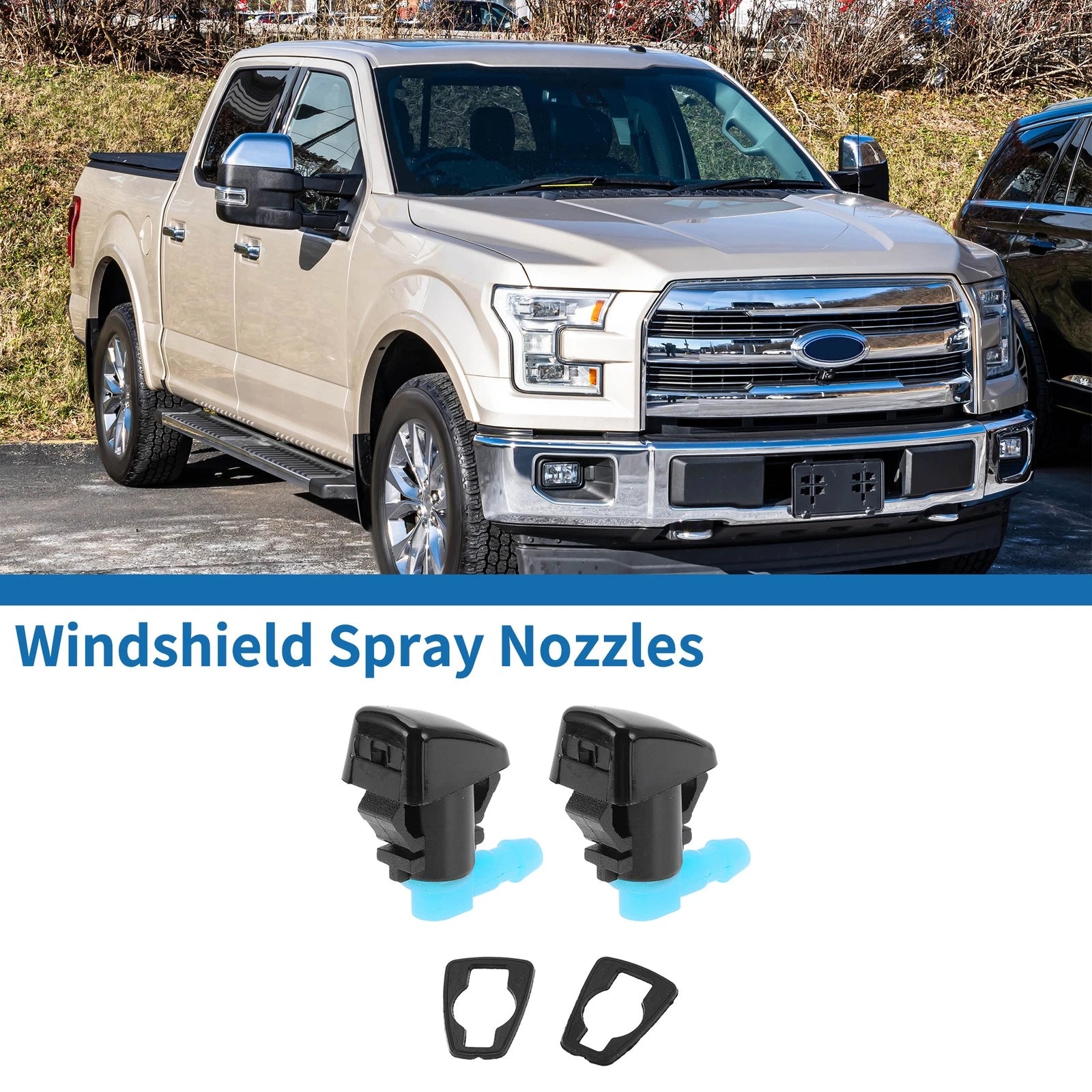 2Pcs Front Windshield Washer Nozzles No.68260443AA for Jeep Grand Cherokee (2005)