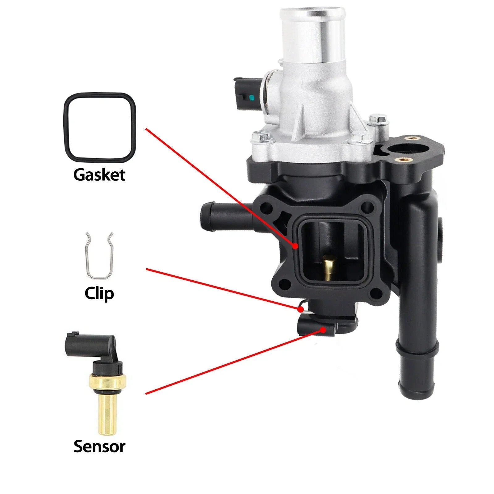 Thermostat Assembly Water Outlet for Chevrolet Sonic Cruze (2012–2016)