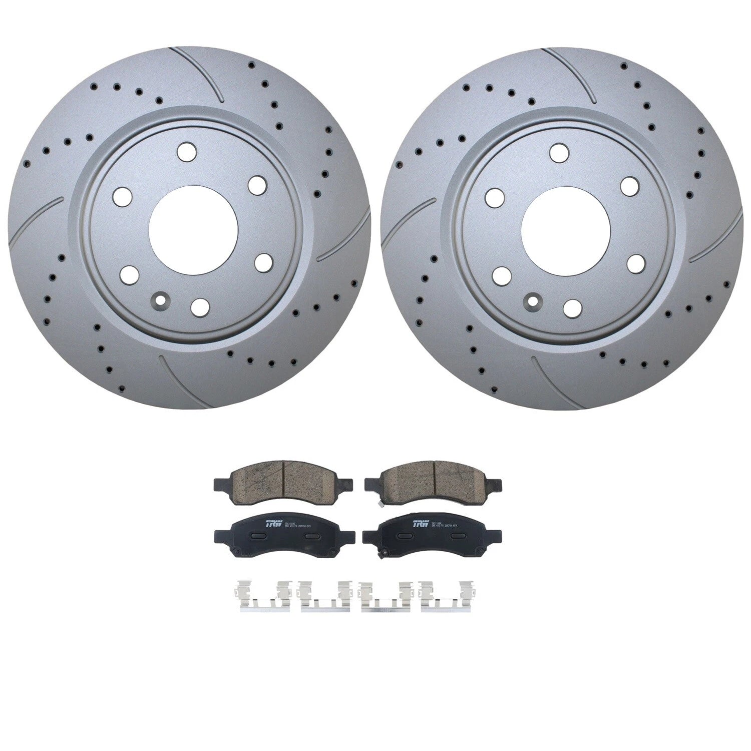 Front Brake Kit 325mm Drilled Rotors TRW Ceramic Pad for Enclave Acadia Outlook (2007–2017)