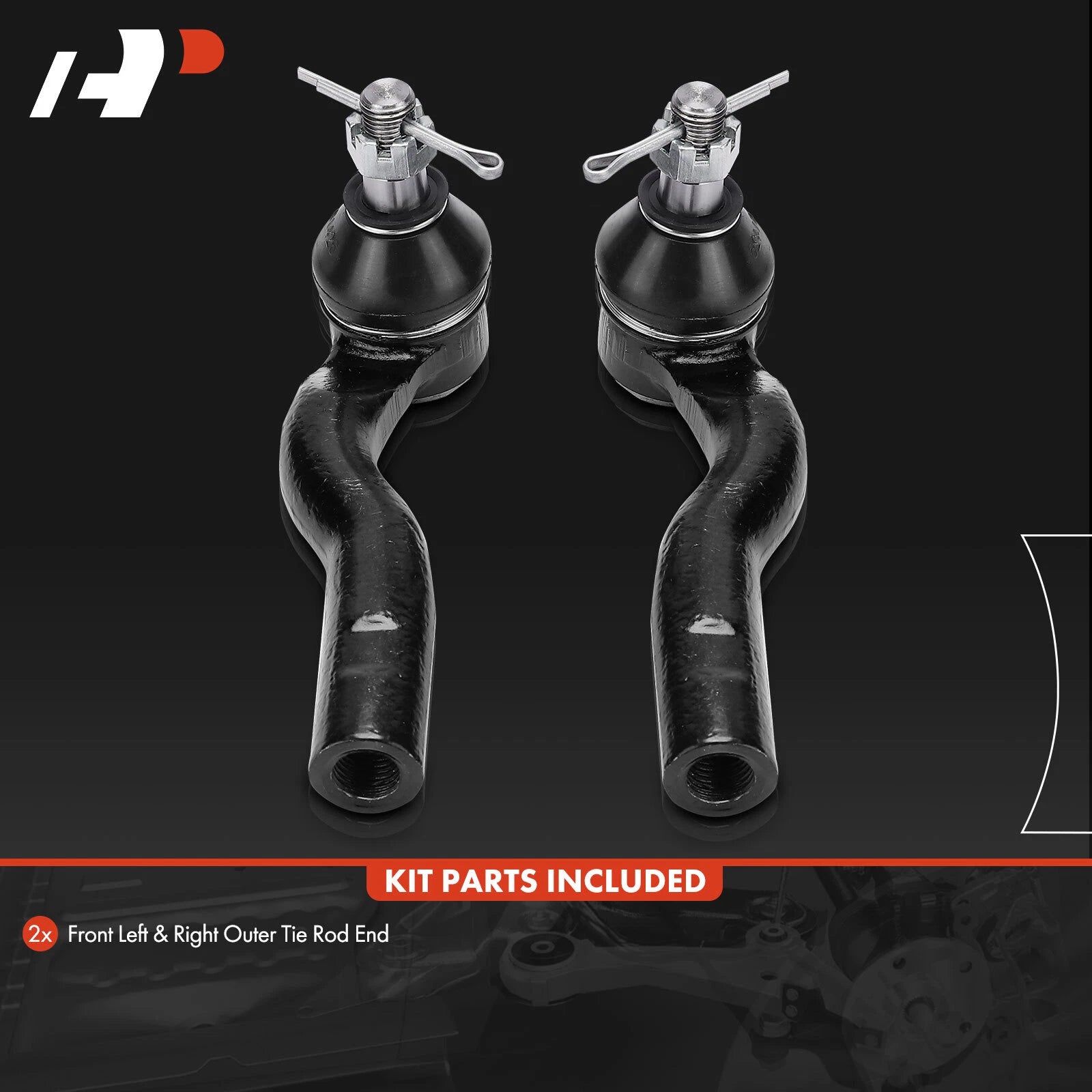 2X Front Outer Tie Rod Ends for Scion FR-S (2013–2016) Subaru BRZ (2013–2016)