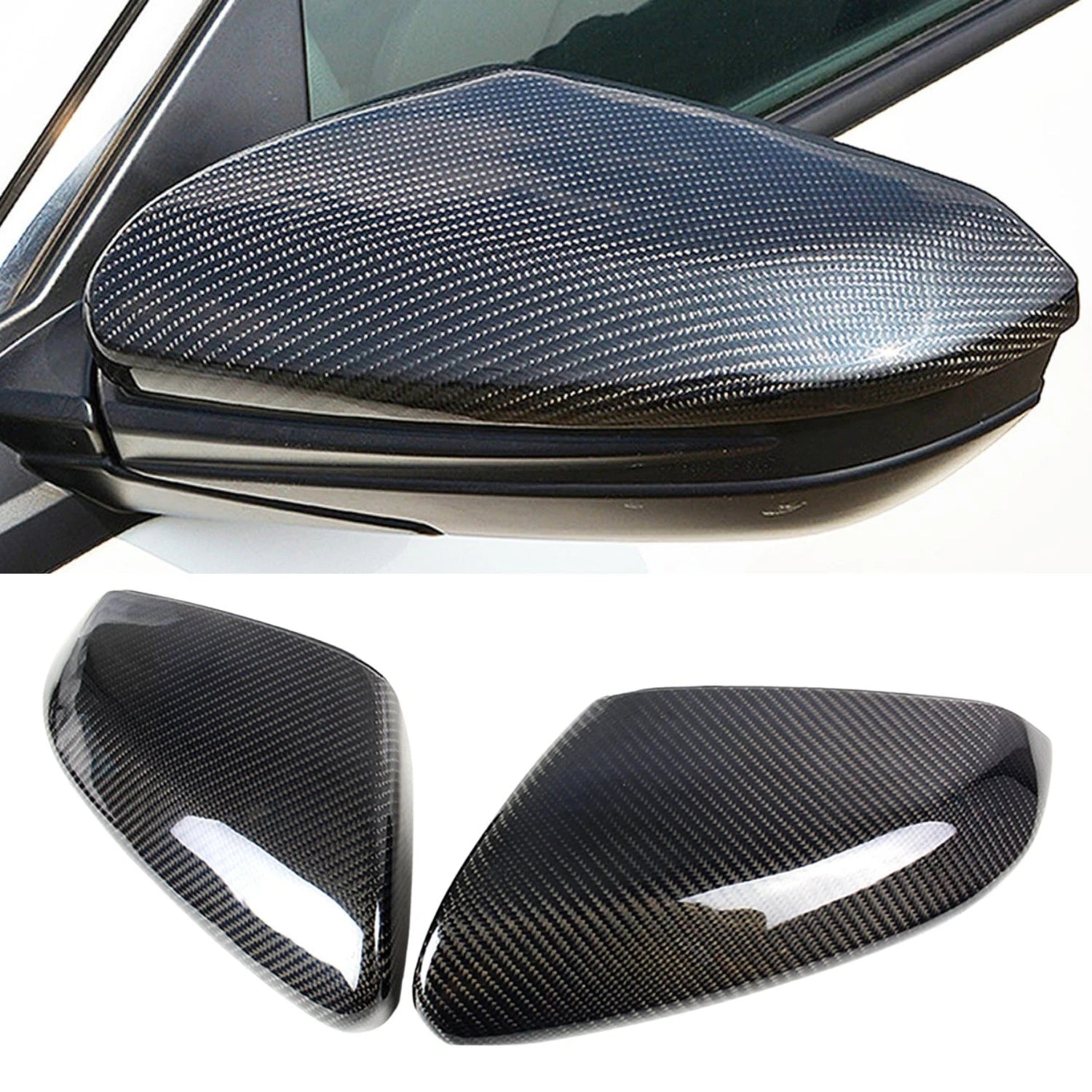Carbon Fiber Side Mirror Cap Cover for Honda Civic (2016–2021)