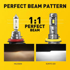 2X AUXITO 9005 9006 H11 LED Bulbs Combo Headlight Fog Light Kit for