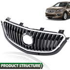 Front Bumper Upper Grille for Buick Envision (2016–2018) with Chrome Trim
