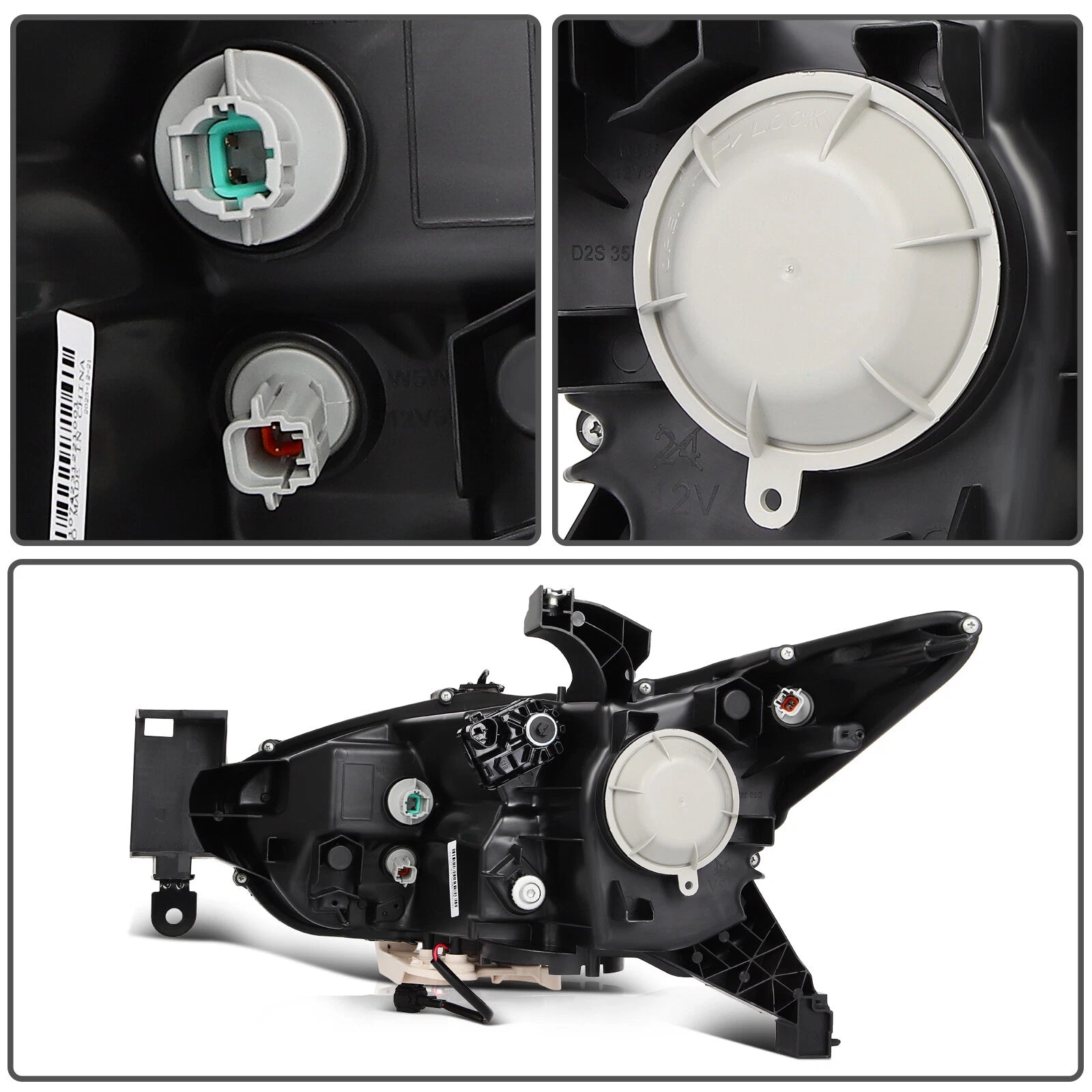 HID Projector Headlights for Infiniti QX60 (2014–2015) Chrome Housing