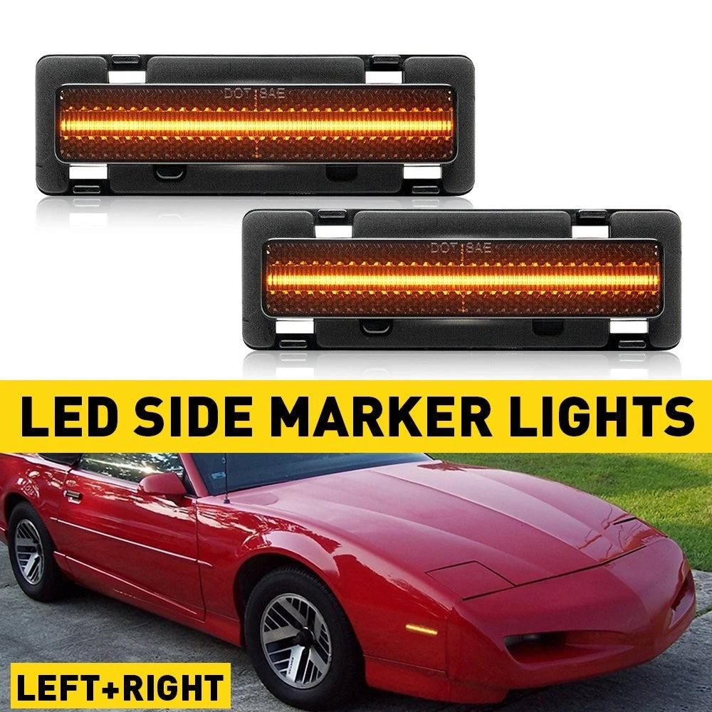 Smoked LED Front Bumper Side Marker Light for Chevy Camaro (1982–1992)