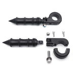1.25" Black Bamboo Foot Peg w/ P-Clamp for Honda GoldWing VTX1300 Shadow Valkyrie