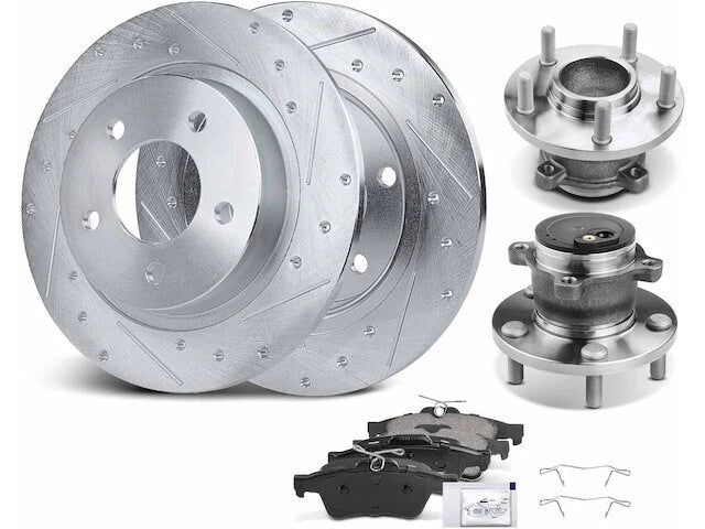 Rear Brake Pad, Rotor & Wheel Bearing Kit for Mazda 3 (2005–2013) VD646BM
