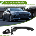 Exterior Door Handle for Hyundai (2015-2020) - Black Silver Tone Front Left