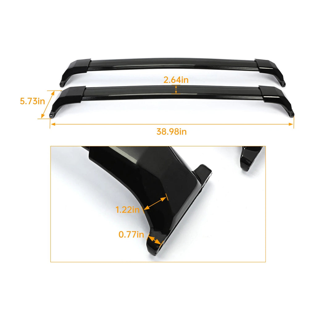 Set of 2 Roof Rack Rail Cross Bars for GMC Acadia (2017–2023)