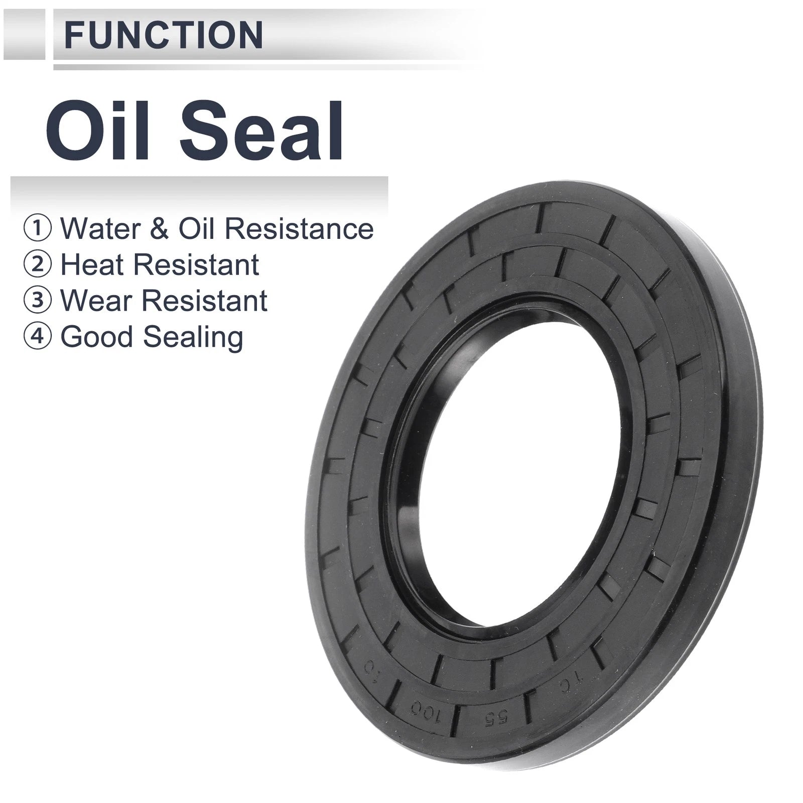 Set of 5 Oil Seal Rotary Shaft Seal Nitrile Rubber 55x100x10mm