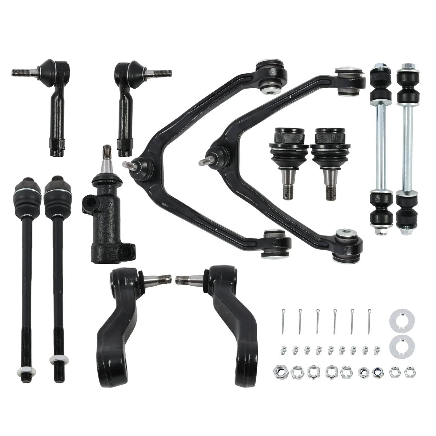 13pcs Front Upper Control Arms Tie Rods Idler Arm Kit for Chevy Silverado 1500 (2007–2018)