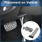 4 Pcs Manual Transmission Foot Accelerator Pedal Covers for Mercedes Benz C-Class