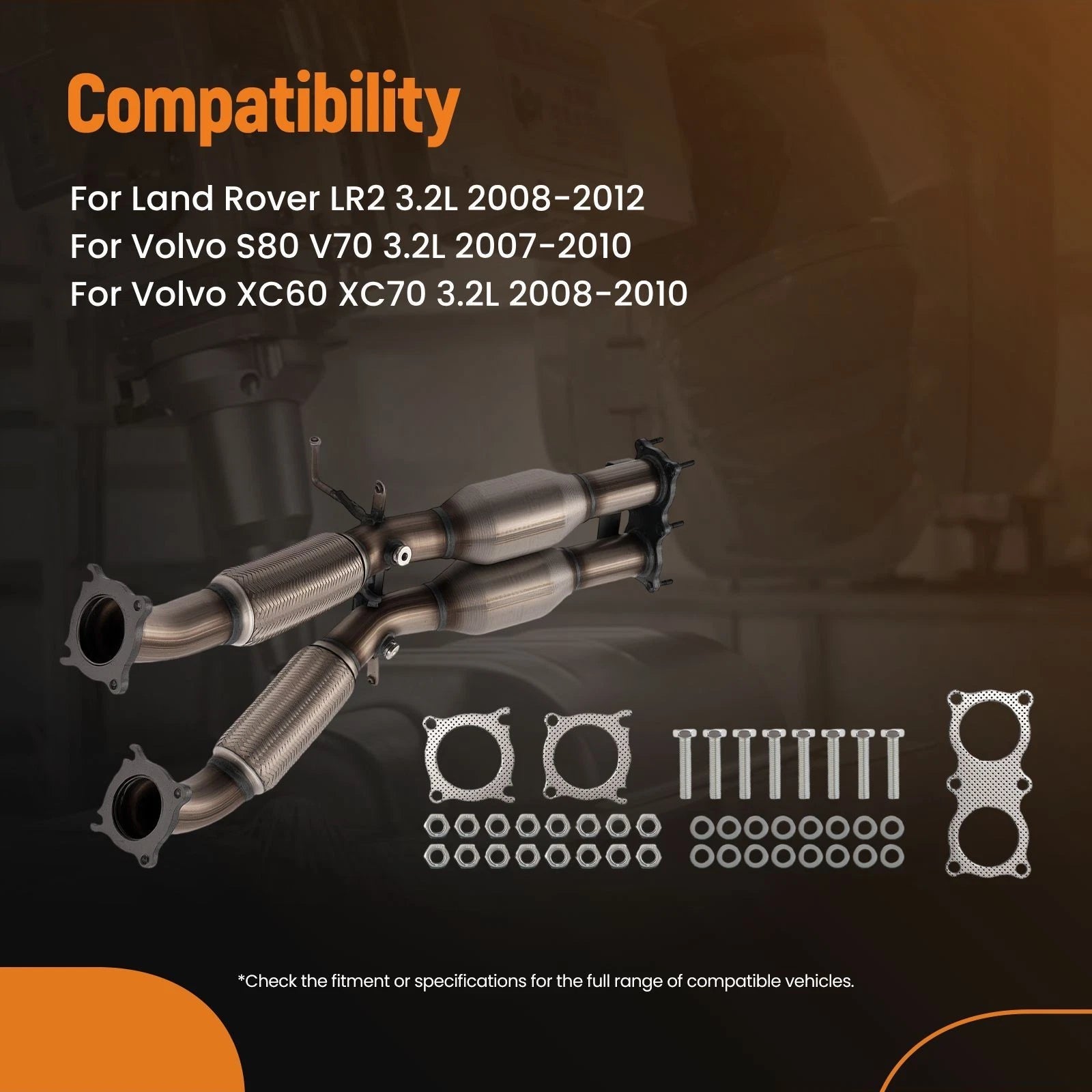 Flex Pipe Exhaust Catalytic Converter for Land Rover LR2 (2008–2012)