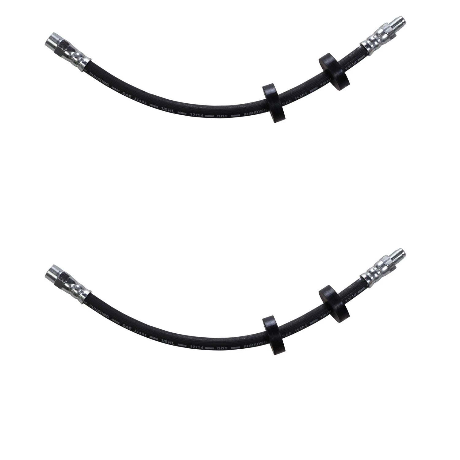 Set of 2 Front Brake Hydraulic Hoses for Audi 100, 100 Quattro, 4000, Jetta