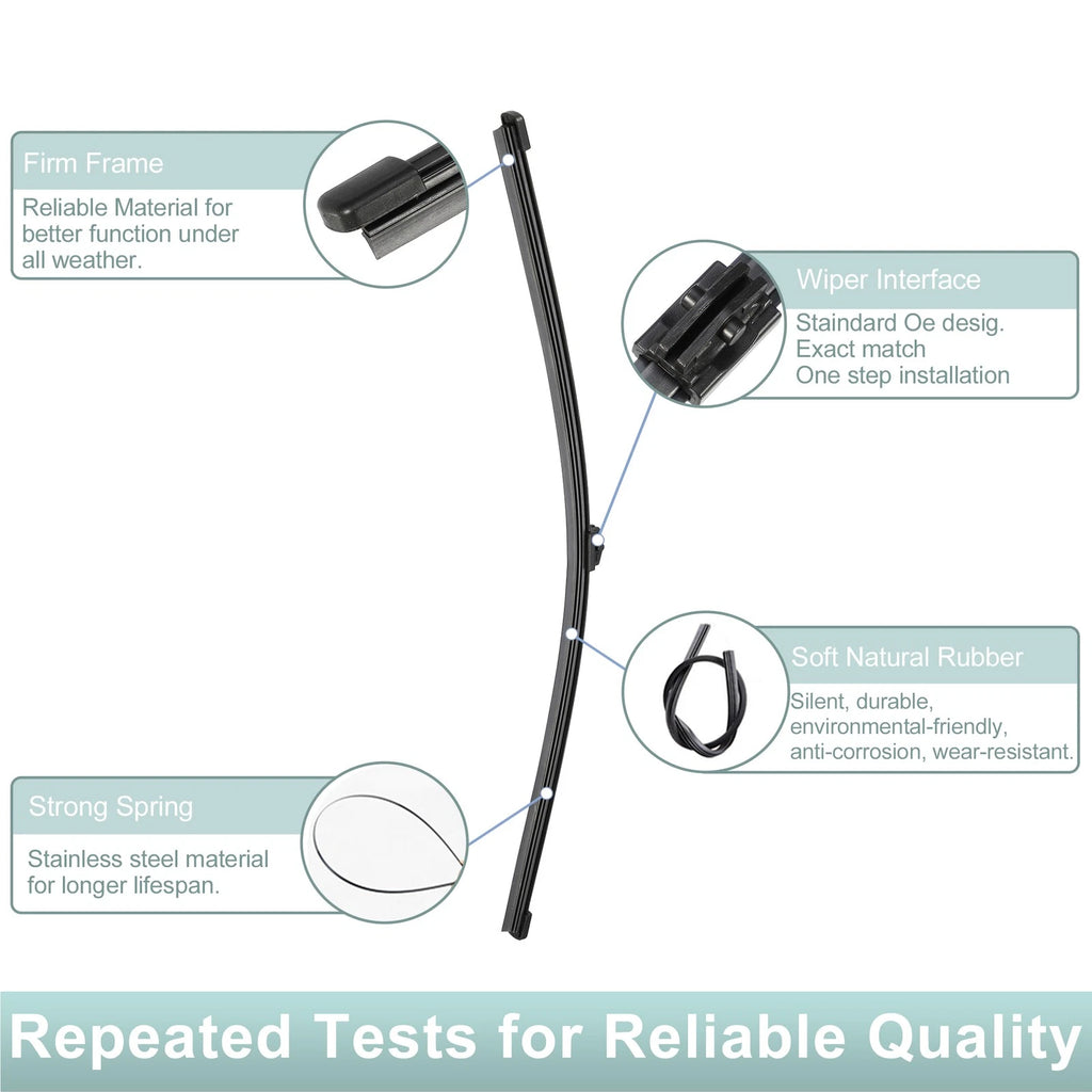 Rear Wiper Blade Arm Set for Audi A4 Allroad Quattro (2009–2016)