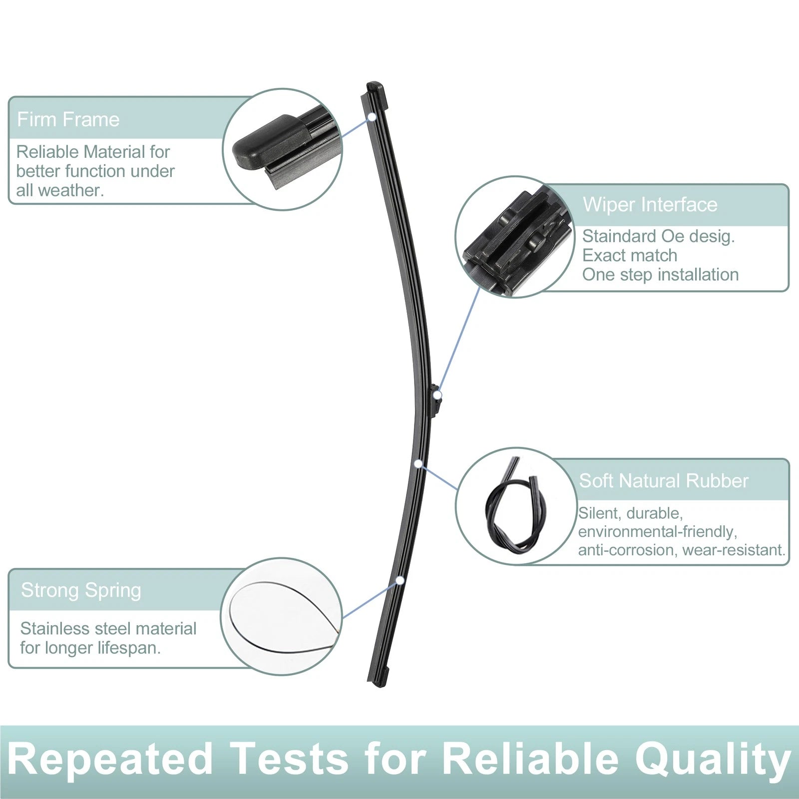 Rear Wiper Blade Arm Set for Audi A4 Allroad Quattro (2009–2016)