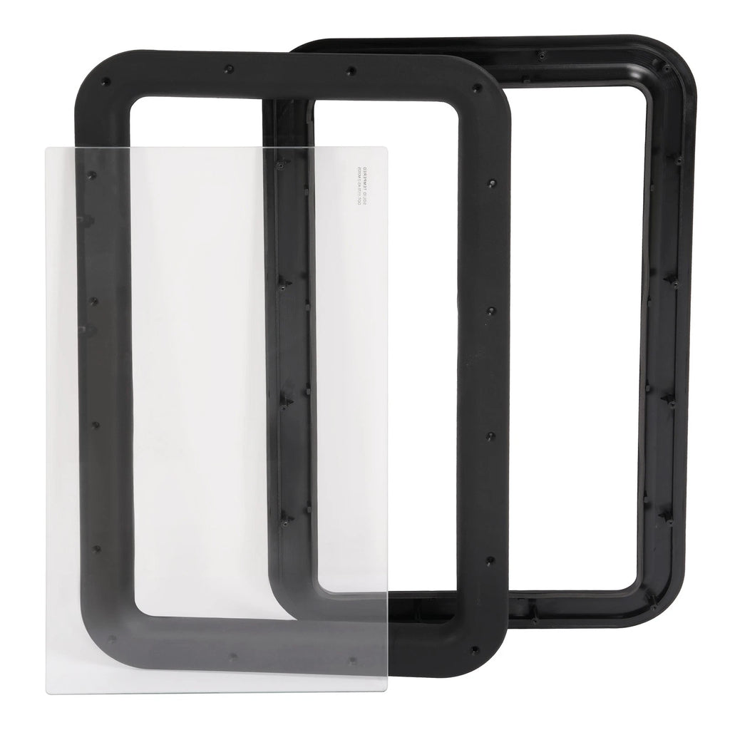 Black RV Entry Door Window for RV Camper (YYYY–YYYY)