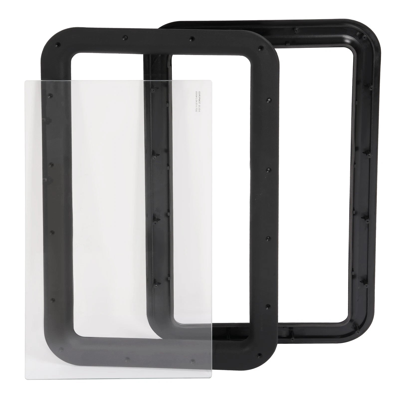 Black RV Entry Door Window for RV Camper (YYYY–YYYY)