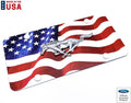 License Plate Frame American Flag Premium Color Wave for Ford Mustang (2005–2025)