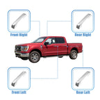 Set of 4 Door Handle Trim Covers for Ford F150 (2021–2022) Silver Tone