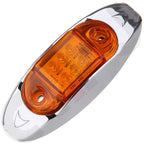 LED Side Marker Lamp for Trailer (6 Diode, Chrome, Amber)