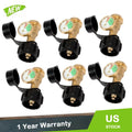 6PCS Gas Tank Copper Adapter for Propane with Pressure Gauge