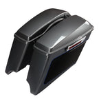 4" Hard Saddlebags for Harley Touring (2014–2023) Gauntlet Gray Metallic/Vivid Black