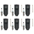 Set of 6 Denso Iridium TT Spark Plugs & Coil Boots for Chevrolet Trailblazer (2002–2009)