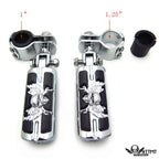 Zombie 1" 1-1/4" Highway Radical Stiletto Footpegs for Harley Sportster (4475)