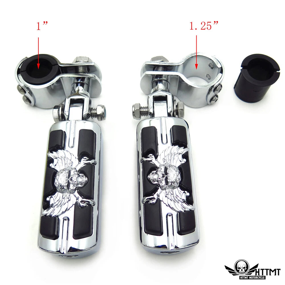 Zombie 1" 1-1/4" Highway Radical Stiletto Footpegs for Harley Sportster (4475)