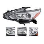 Headlight Assembly Set of 2 for Nissan Altima (2016–2018) Halogen
