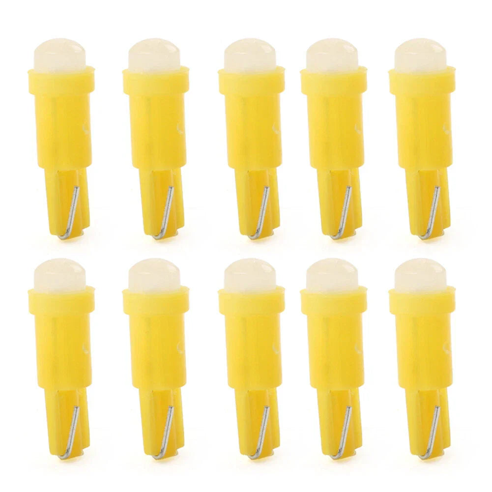 T5 Yellow Indicator 1 SMD Light Bulbs for Car Dashboard Gauge (Various Years)