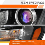 Left Side Black Amber LED DRL Projector Headlight for GMC Acadia (2013–2016)