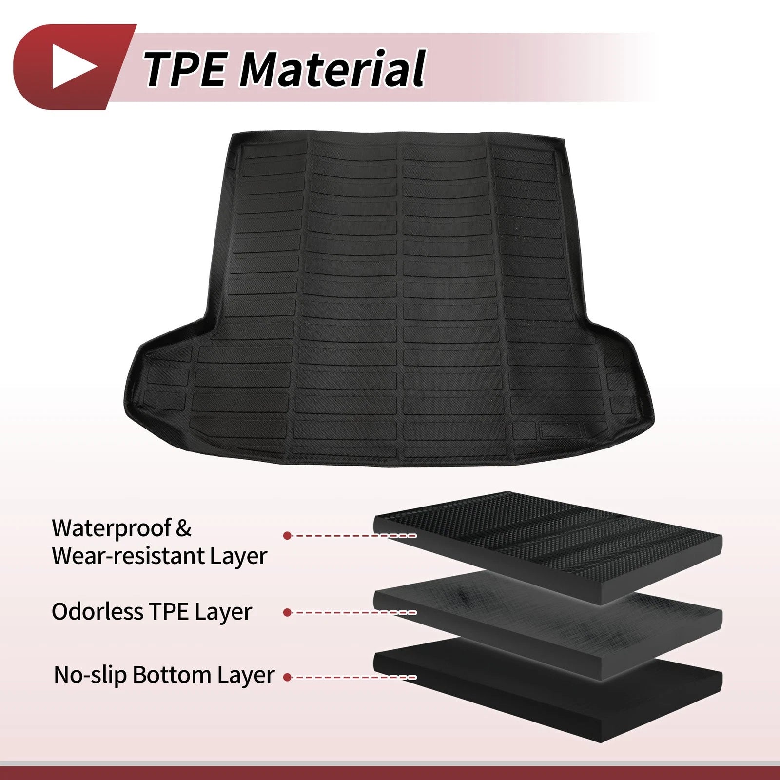 Trunk Mat for Hyundai Tucson (2022–2025) TPE Cargo Liner Black
