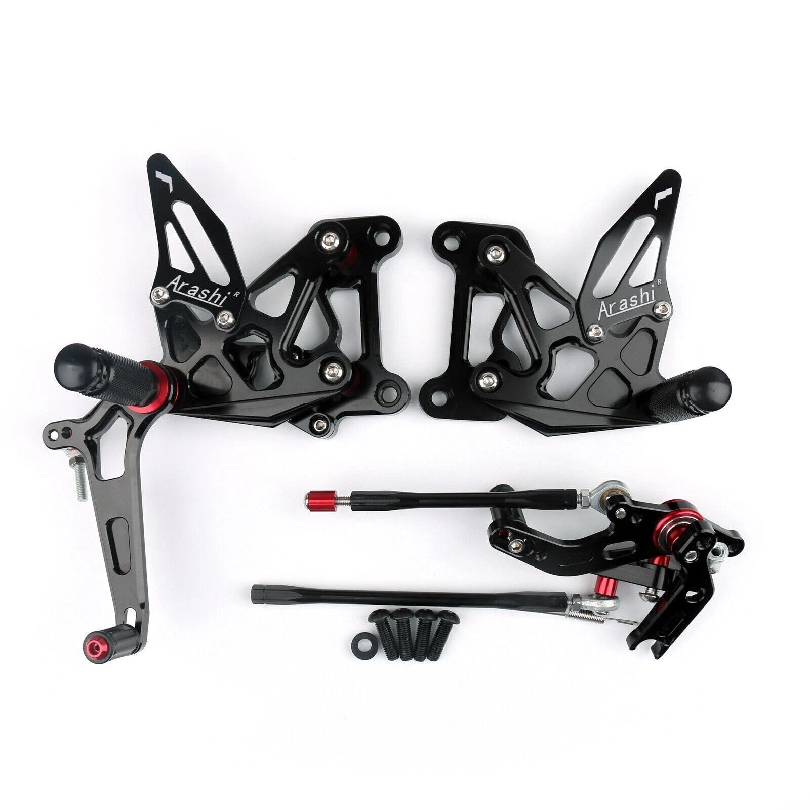 CNC Adjustable Rearset Foot Rest Pegs for MV Agusta F3 (2012–2016) Black