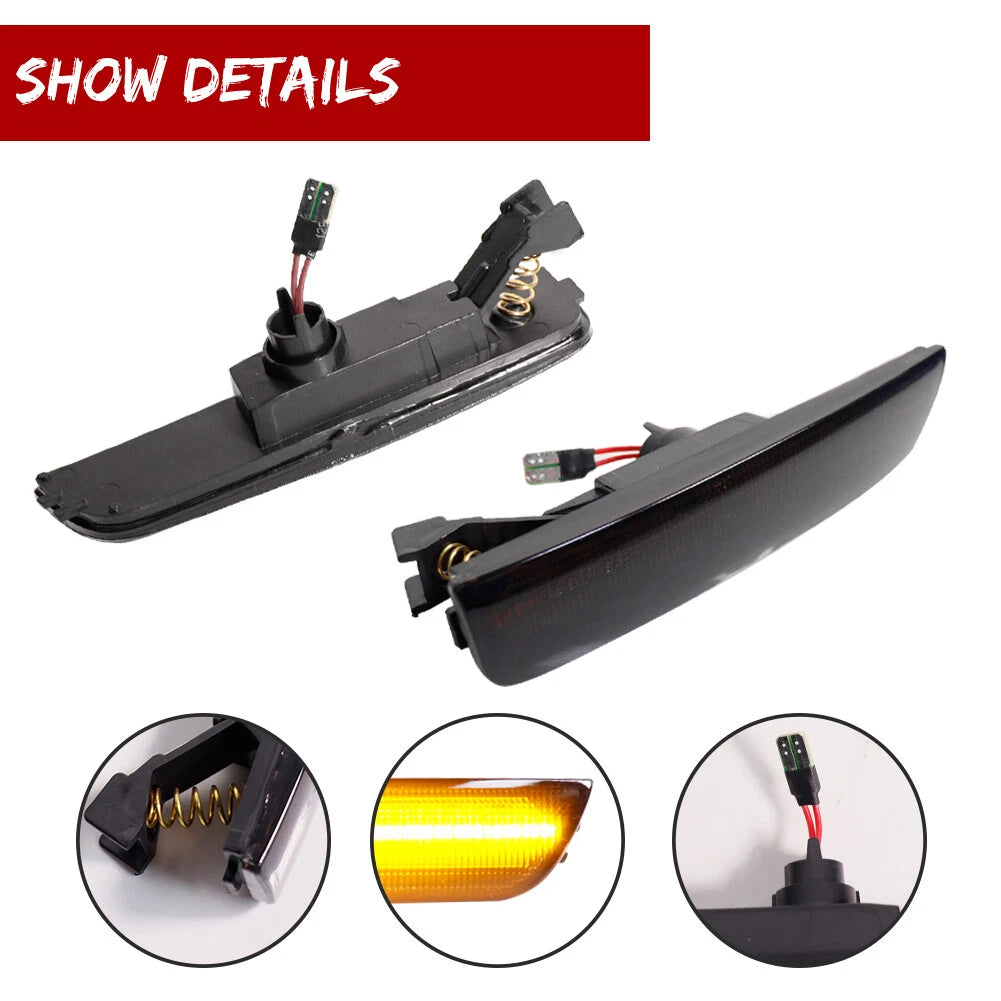 Smoke Lens Amber LED Side Marker Lights for VW Passat B5.5 (2001–2005)
