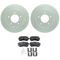 Set of 2 Bosch QuietCast Rear Rotors & Akebono ProACT Pads for Optima Sonata