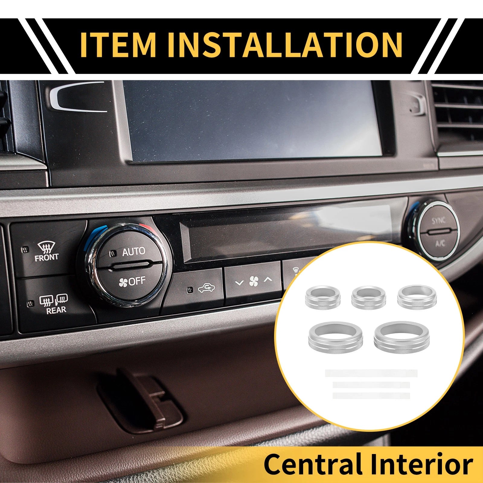 Air Conditioner Volume Switch Knob Cover Ring for Ford Maverick (2022–2023)