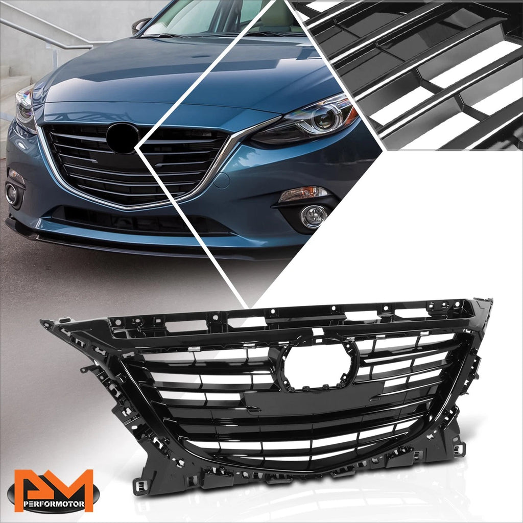 Factory Style Grille with Badge Slot for Mazda 3 2.5L (2014–2016)