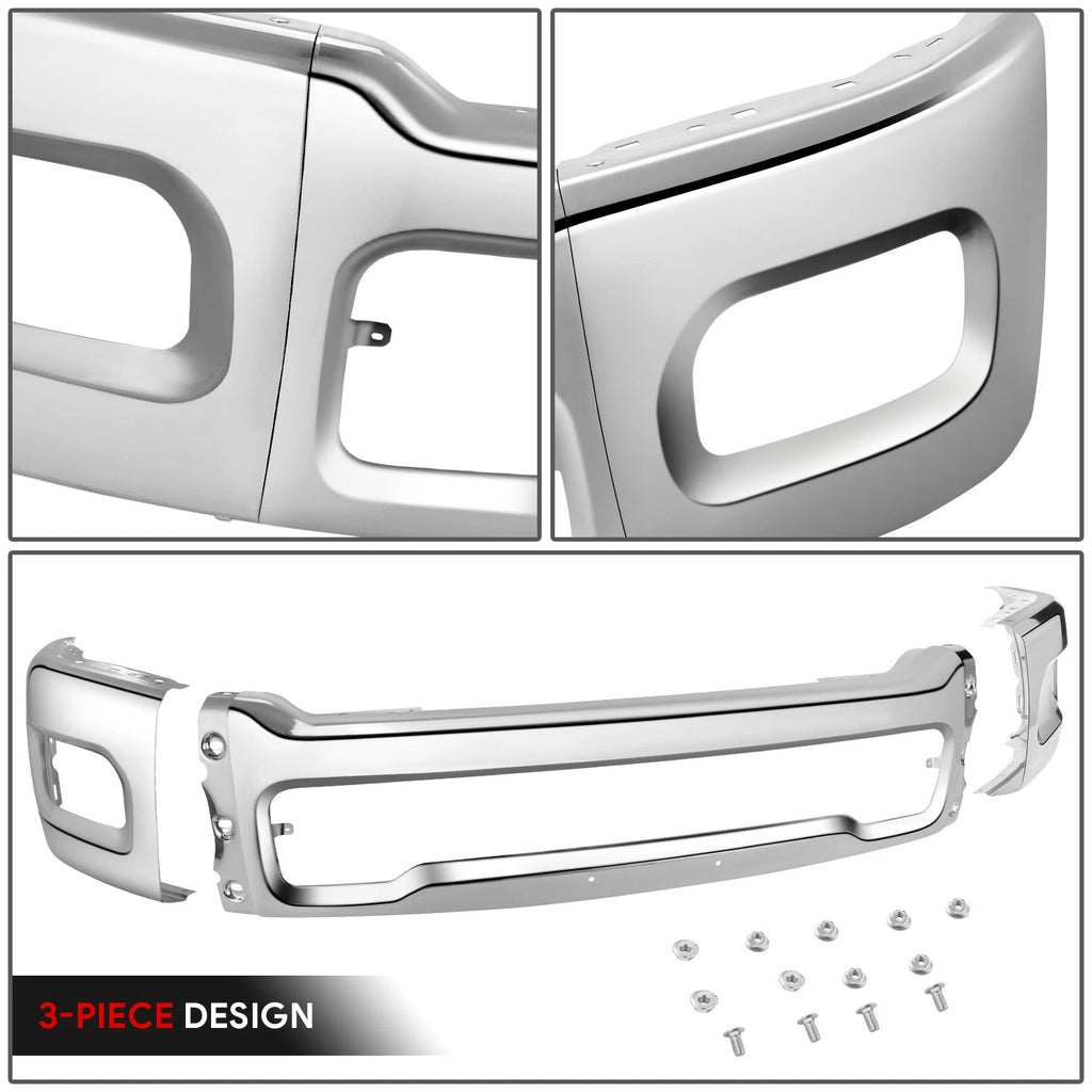 Chrome Front Bumper Face Bar for Ram 2500 3500 (2019–2026) w/ Sensor Holes