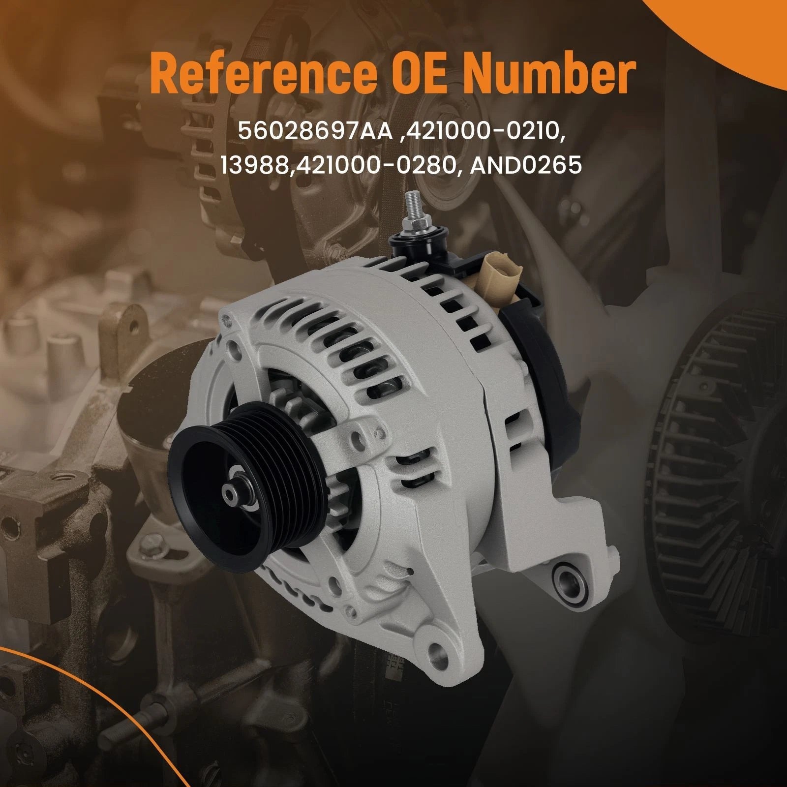 Alternator 160A for Dodge Ram 1500 2500 3500, Durango (2003–2006)