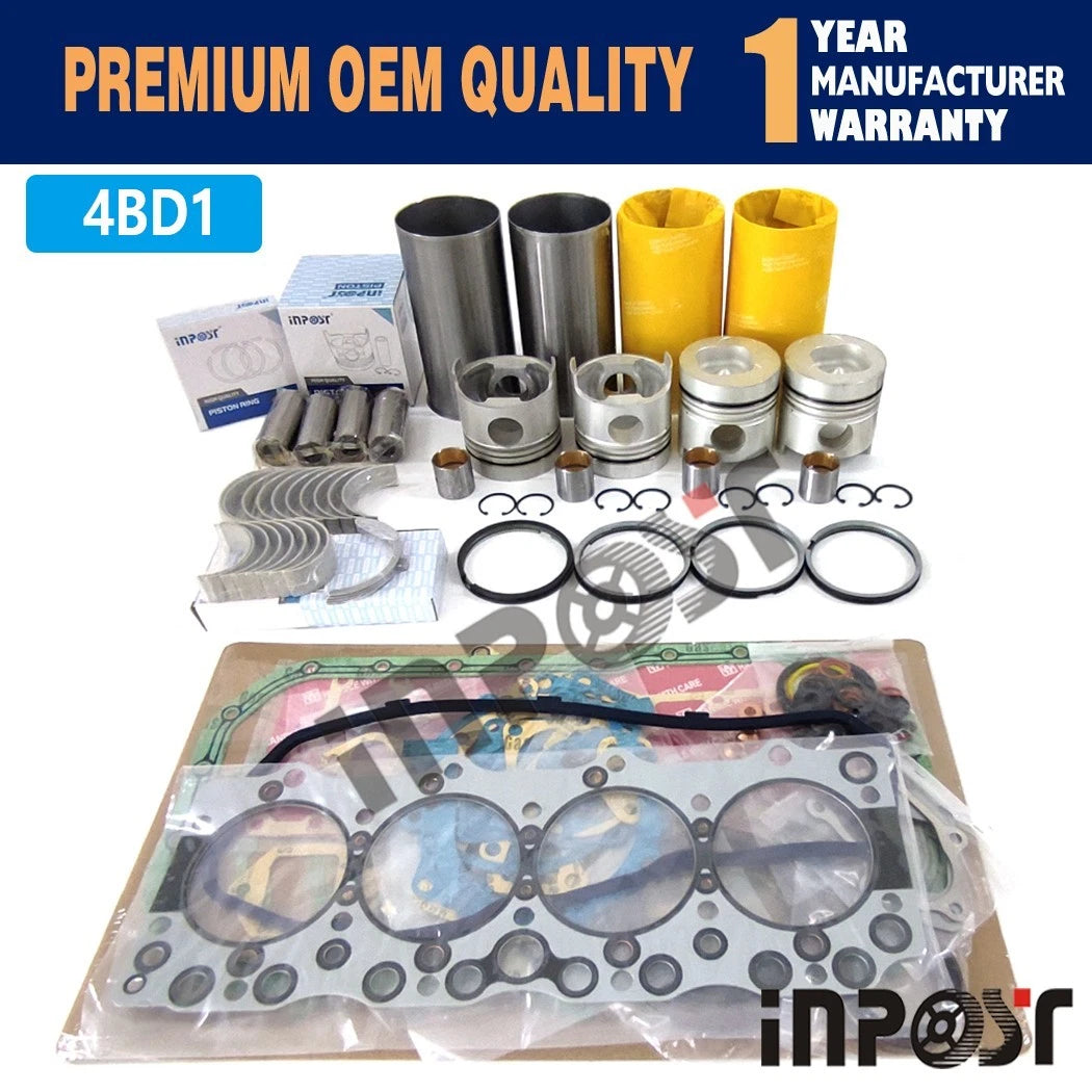 4BD1 Overhaul Rebuild Kit for Isuzu 4BD1T (3.9L, Hitachi Excavator)