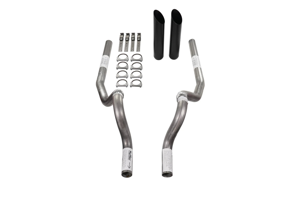 Dual Exhaust Kit for Ford Mustang (1986–2004) - 2.5" Rear Exit Black Tip