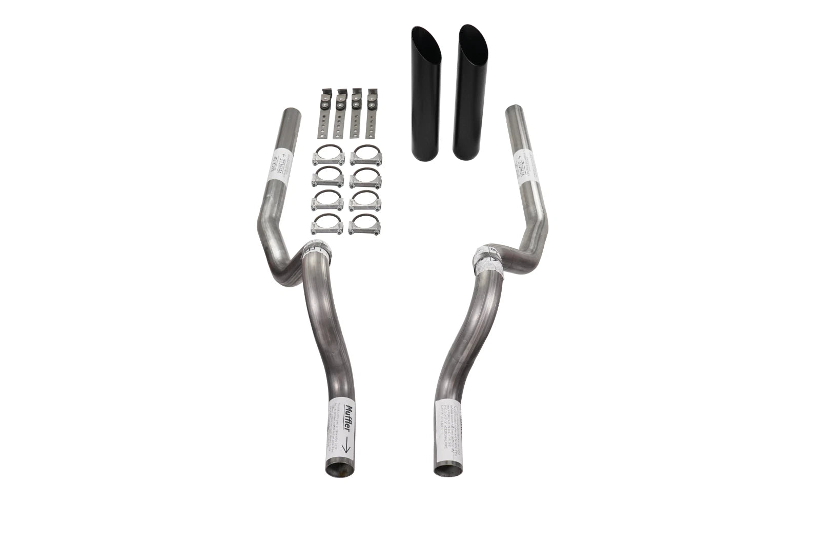 Dual Exhaust Kit for Ford Mustang (1986–2004) - 2.5" Rear Exit Black Tip