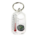Compass and Thermometer Keychain for Camping and Hiking Activities